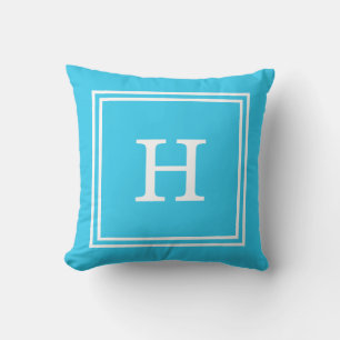 Cojín Decorativo Monograma azul