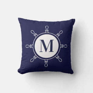 Cojín Decorativo Monograma azul