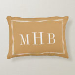 Cojín Decorativo Monograma clásico de colores personalizados<br><div class="desc">almohada monograma personalizada con borde tradicional. Personalizar con tu elección del color de fondo; pantones de pantone ahora disponibles! También puede cambiar el tamaño de color del estilo de letra,  etc.,  de las iniciales.</div>