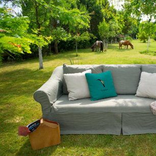 Cojín decorativo monograma clásico de hibiscus tur