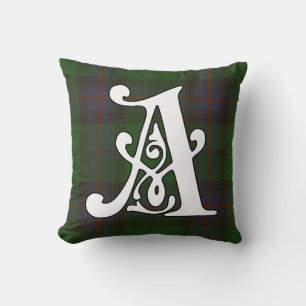 Cojín Decorativo Monograma de Armstrong Clan Tartan