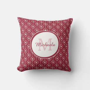 Cojín Decorativo Monograma de Corazón Rojo