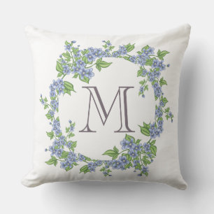 Cojín Decorativo Monograma de Corona Floral