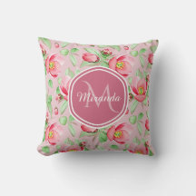 Monograma de Flor de Manzano Rosa