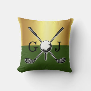 Cojín Decorativo Monograma de golf elegante personalizado minimalis