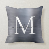 Monograma de guion Metalizado con guion gris plate