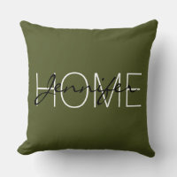Monograma de hogar color verde militar