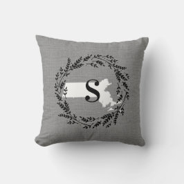 Cojín Decorativo Monograma de la corona rusa de Massachusetts