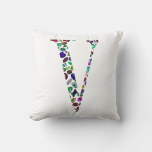 Cojín Decorativo Monograma de la letra V
