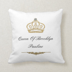 Cojín decorativo Monograma De La Reina De Brookly