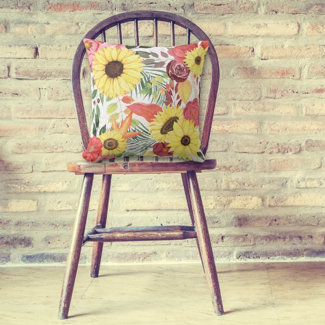 Cojín decorativo Monograma de las flores de otoño  (Subido por el creador)