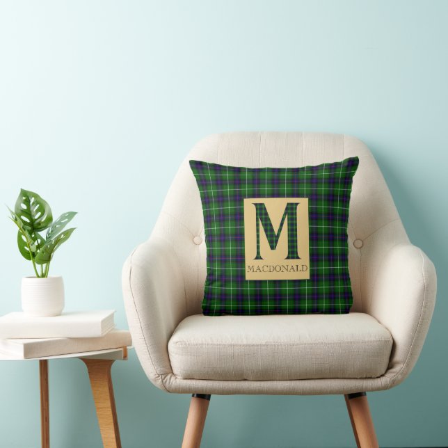 Cojín Decorativo Monograma de MacDonald Tartan M (Silla)