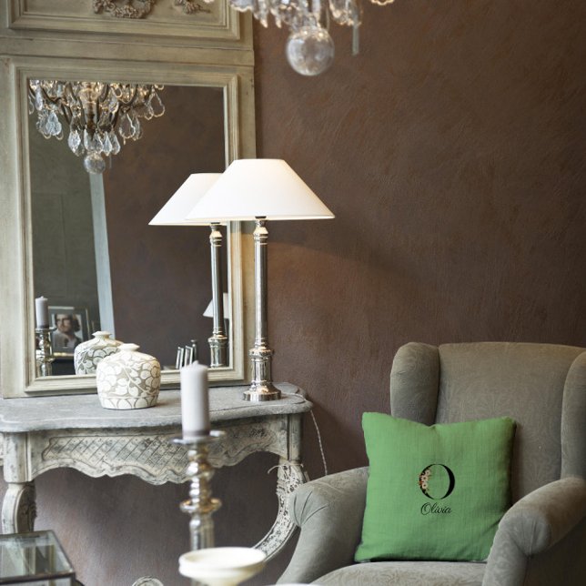 Cojín decorativo monograma de margarita blanca ver (Subido por el creador)