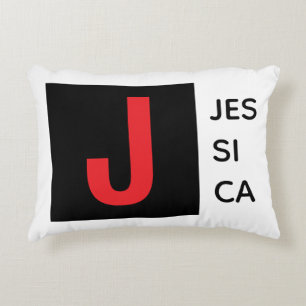 Cojín Decorativo Monograma de nombre profesional elegante moderno