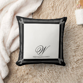 Cojín Decorativo Monograma de Personalizado Minimalista elegante en