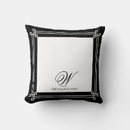 Cojín Decorativo Monograma de Personalizado Minimalista elegante en