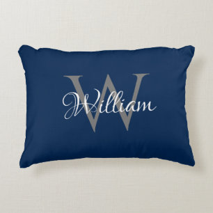 Cojín Decorativo Monograma de script inicial personalizado por pers