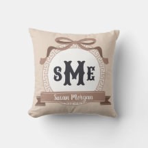 Monograma de soplo de llaves griegas inversas