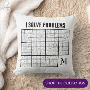 Cojín Decorativo Monograma de Sudoku