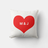 Monograma del corazón rojo: Personalizado Valentin