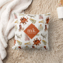 Monograma del patrón de los animales oceánicos Oct