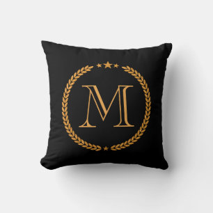 Cojín Decorativo Monograma dorado