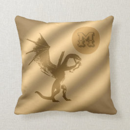 Cojín Decorativo Monograma Dragon Gold Luxury