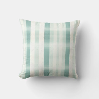 Cojín Decorativo Monograma Elegante Acuarela Verde Franja Crema
