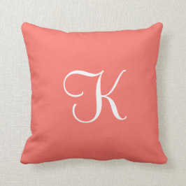 Cojín Decorativo Monograma elegante moderno de Personalizado rosa d