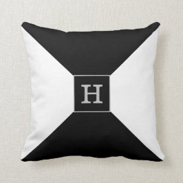 Cojín Decorativo Monograma en negro y blanco