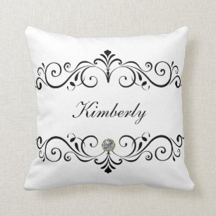 Cojín Decorativo Monograma femenino Bling