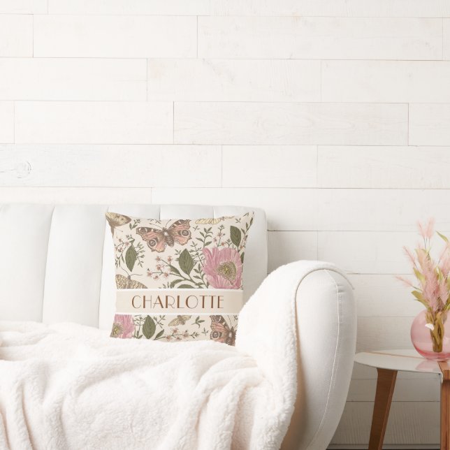 Cojín Decorativo Monograma florero botánico moderno (Sofá)