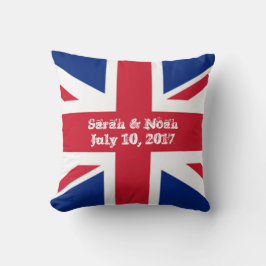 Cojín Decorativo Monograma Inglaterra Unión Jack Boda