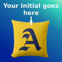 Monograma inicial azul de la Marina Mínima de Amar