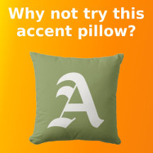 Monograma inicial blanco sobre verde oliva Minimal