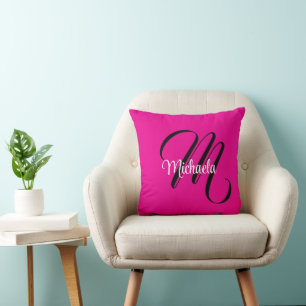 Cojín Decorativo Monograma inicial de nombre moderno minimalista ro