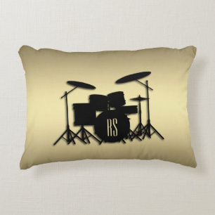 Cojín Decorativo Monograma juego de tambor dorado