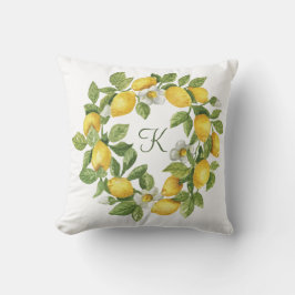 Cojín Decorativo Monograma Lemon Amarillo Verde