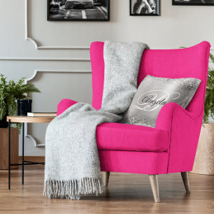 Cojín Decorativo Monograma Metalizado cepillado con Purpurina de pl