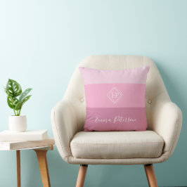 Cojín Decorativo Monograma minimalista Nombre de guión Pinky
