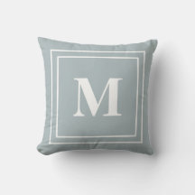 Monograma moderno de gris azul