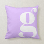 Cojín Decorativo Monograma moderno Letra inicial Pastel Lavender<br><div class="desc">Monograma moderno con la primera letra de su elección,  en malva lavanda pastel.</div>