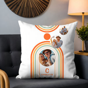 Cojín Decorativo Monograma Nombre Boho Arch Multifoto Trendy Girly