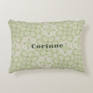 Cojín Decorativo Monograma Nombre Sage Green Pattern