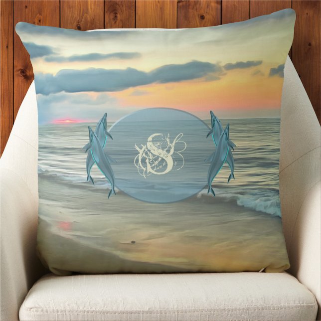 Cojín Decorativo Monograma Ocean Sunset 0735 (Subido por el creador)