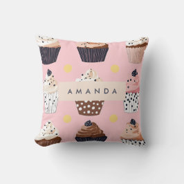 Cojín Decorativo Monograma pastel dulce personalizado