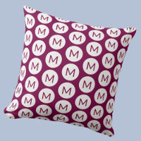 Monograma Patrón de punto inicial Rosa personaliza