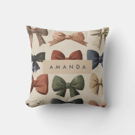 Cojín Decorativo Monograma Patrón de reverso retro personalizado