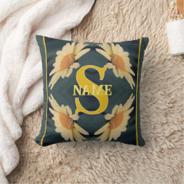 Cojín Decorativo Monograma personalizado con tu inicial nombre arte