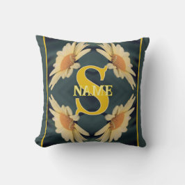 Cojín Decorativo Monograma personalizado con tu inicial nombre arte